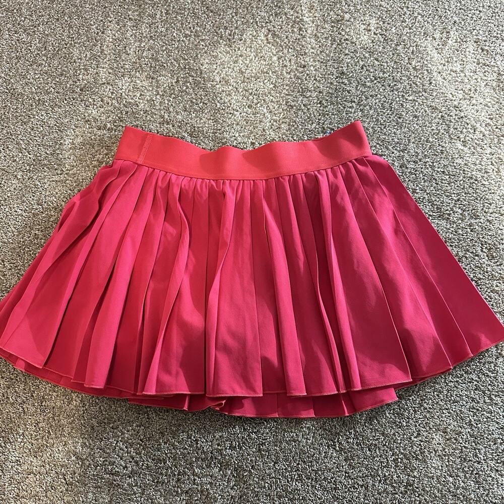 TnAction Aritzia Women M Pink Pleated Tennis Skort with Pocket Mini Pickle Ball